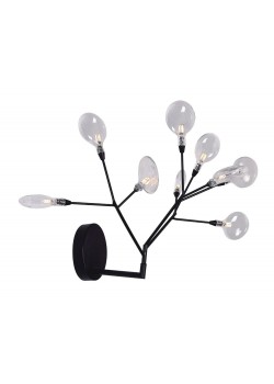 Бра Crystal Lux EVITA AP9 BLACK/TRANSPARENT