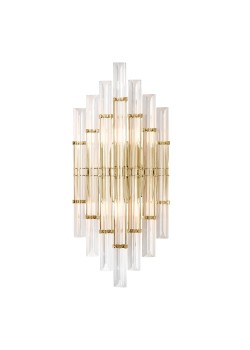 Бра Crystal Lux SARAGOSA AP2 BRASS/TRANSPARENTE