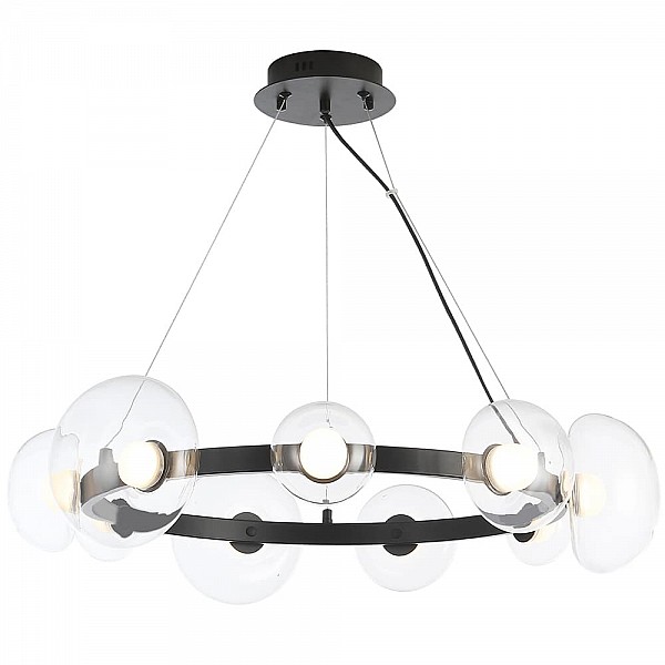 Люстра Crystal Lux BOSQUE SP9 BLACK/TRANSPARENT