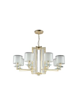 Люстра Crystal Lux NICOLAS SP-PL8 GOLD/WHITE