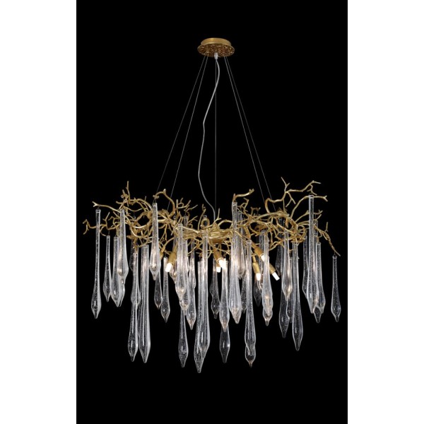 Люстра Crystal Lux REINA SP8 D1000 GOLD PEARL