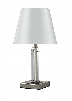 Настольная лампа Crystal Lux NICOLAS LG1 NICKEL/WHITE