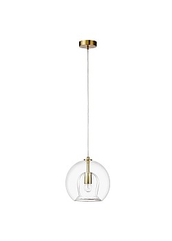 Светильник подвесной Crystal Lux LUISA SP1 BRASS/TRANSPARENT