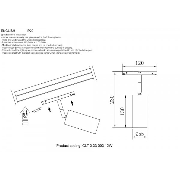 Светильник трековый магнитный Crystal Lux CLT 0.33 003 12W BL TUYA