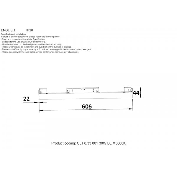 Светильник трековый магнитный Crystal Lux CLT 0.33 001 30W BL M3000K
