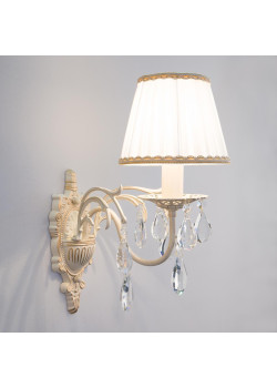 Бра Eurosvet 3637/1 белый с золотом/прозрачный хрусталь Strotskis