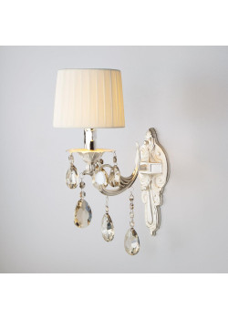 Бра Eurosvet 10098/1 серебро/тонированный хрусталь Strotskis