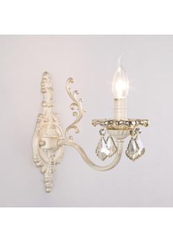 Бра Eurosvet 3281/1 белый с золотом/тонированный хрусталь Strotskis