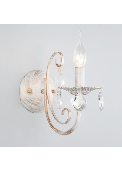 Бра Eurosvet 3305/1 белый с золотом/прозрачный хрусталь Strotskis