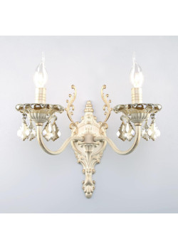 Бра Eurosvet 3281/2 белый с золотом/тонированный хрусталь Strotskis