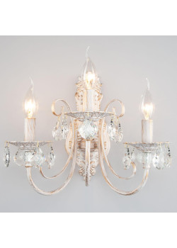 Бра Eurosvet 3305/3 белый с золотом/прозрачный хрусталь Strotskis