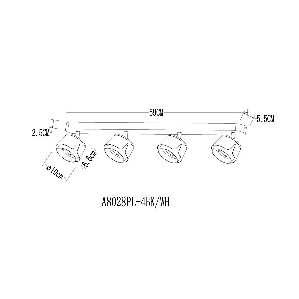 Спот Arte Lamp Amaks A8028PL-4WH