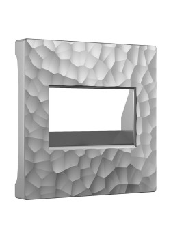 Лицевая панель Werkel Hammer для двойной розетки Еthernet RJ-45 серебряный W1291106 4690389163159