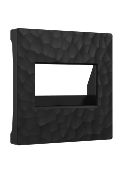 Лицевая панель Werkel Hammer для двойной розетки Еthernet RJ-45 черный W1291108 4690389163166