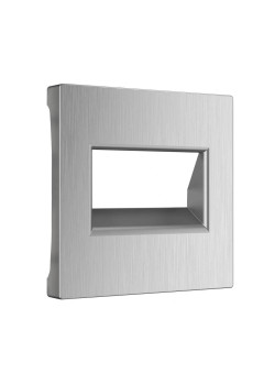 Накладка для двойной розетки Werkel Еthernet RJ-45 серебряный рифленый W1191109 4690389159947