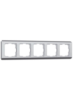 Рамка на 5 постов Werkel Stream серебряный W0052106 4690389172755