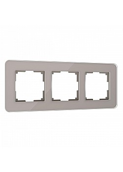 Рамка Werkel Elite на 3 поста дымчатый W0032417 4690389180750