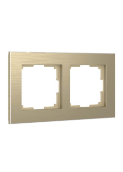 Рамка Werkel Aluminium на 2 поста шампань алюминий W0021711 4690389158148