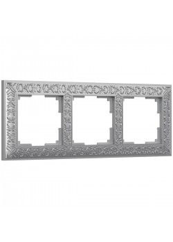 Рамка Werkel Antik на 3 поста матовый хром WL07-Frame-03 4690389145681