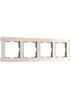 Рамка Werkel Acrylic на 4 поста айвори W0042743 4690389190551