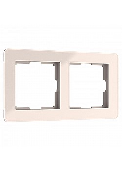 Рамка Werkel Acrylic на 2 поста айвори W0022743 4690389186288