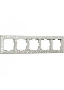 Рамка Werkel Antik на 5 постов жемчужный WL07-Frame-05 4690389063534