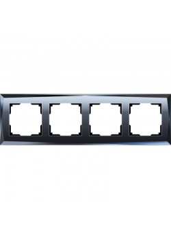 Рамка на 4 поста Werkel Diamant черный W0041208 4690389158841