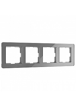 Рамка Werkel Acrylic на 4 поста графит W0042704 4690389190537