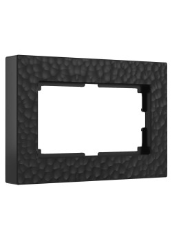 Рамка Werkel Hammer для двойной розетки черный W0082408 4690389163654