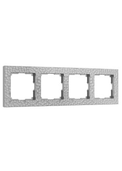 Рамка Werkel Hammer на 4 поста серебряный W0042406 4690389163487