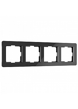 Рамка Werkel Acrylic на 4 поста черный W0042708 4690389190544