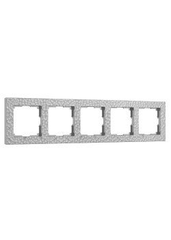 Рамка Werkel Hammer на 5 постов серебряный W0052406 4690389163555