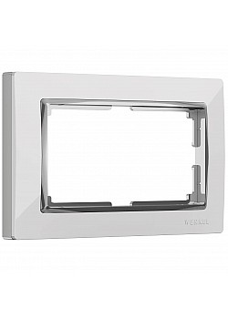 Рамка для двойной розетки Werkel Snabb белый/хром W0081901 4690389161063