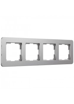 Рамка Werkel Platinum на 4 поста алюминий W0042606 4690389184505