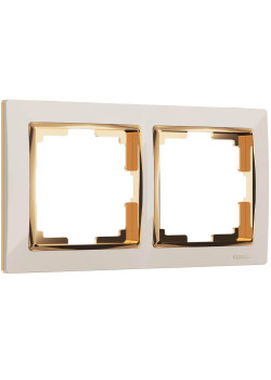 Рамка на 2 поста Werkel Snabb слоновая кость/золото W0021932 4690389160776