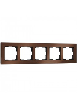 Рамка Werkel Aluminium на 5 постов алюминий коричневый WL11-Frame-05 4690389073724