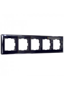 Рамка Werkel на 5 постов Diamant черный W0051208 4690389158872