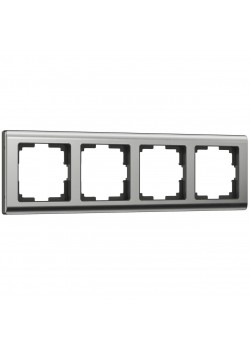 Рамка на 4 поста Werkel Metallic глянцевый никель W0041602 4690389159046