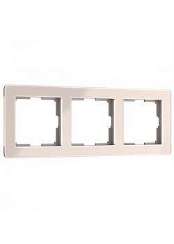 Рамка Werkel Acrylic на 3 поста айвори W0032743 4690389186295