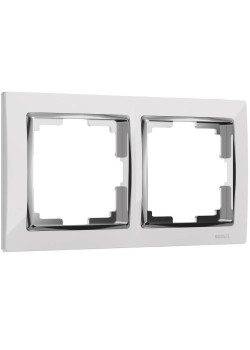 Рамка на 2 поста Werkel Snabb белый/хром W0021901 4690389160721