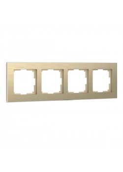 Рамка Werkel Aluminium на 4 поста шампань алюминий W0041711 4690389158162