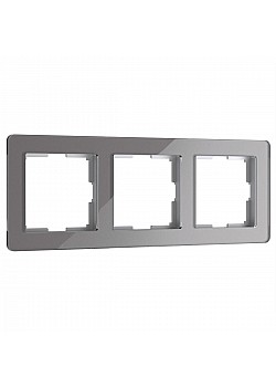 Рамка Werkel Acrylic на 3 поста графит W0032704 4690389184895