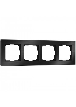 Рамка Werkel Aluminium на 4 поста алюминий черный W0041708 4690389158124