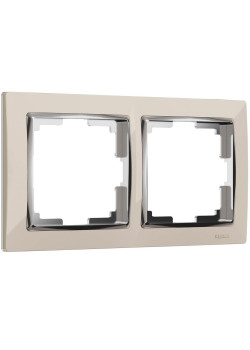 Рамка на 2 поста Werkel Snabb слоновая кость/хром W0021903 4690389160752