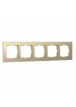 Рамка Werkel Aluminium на 5 постов шампань алюминий W0051711 4690389158179