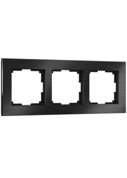 Рамка Werkel Aluminium на 3 поста черный алюминий W0031708 4690389158100