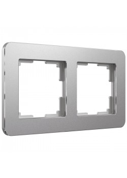 Рамка Werkel Platinum на 2 поста алюминий W0022606 4690389184444