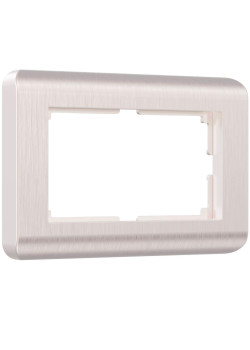 Рамка Werkel Stream для двойной розетки перламутровый W0082113 4690389162589