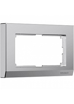 Рамка Werkel Stark для двойной розетки серебро W0081865 4690389194986
