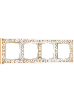 Рамка Werkel на 4 поста (белое золото) a050935 4690389158278